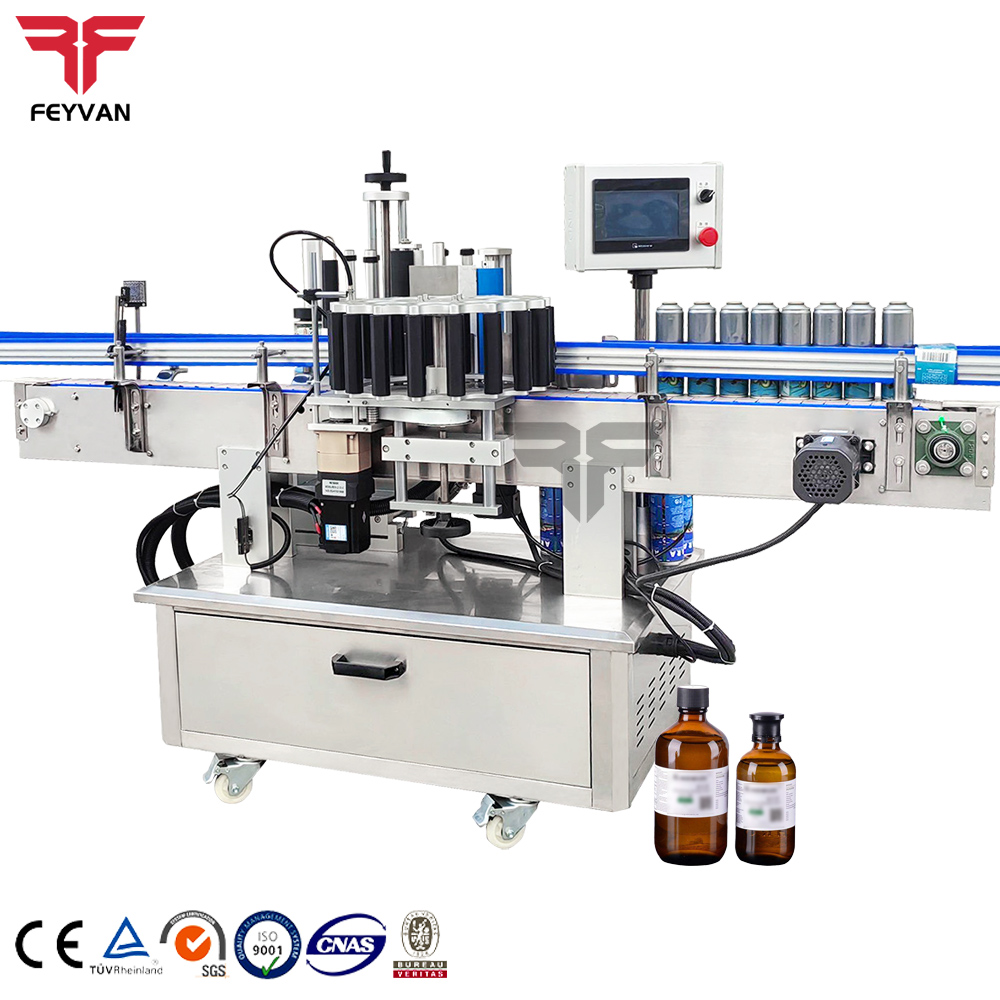 Automatic star wheel labeling machine