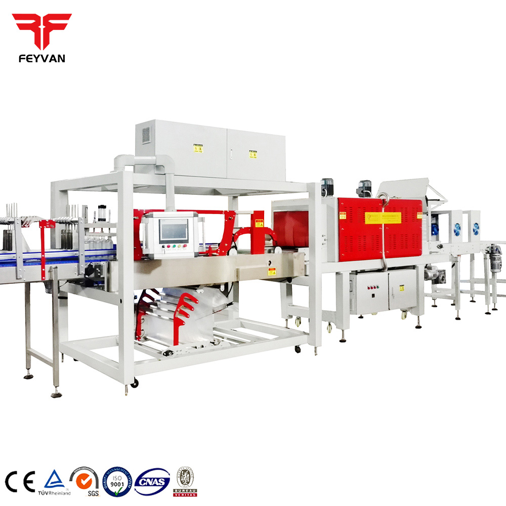 One-piece heat shrink film wrapping machine