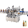 Automatic glass bottle labeling machine for beer bottles with neck and body labeling
