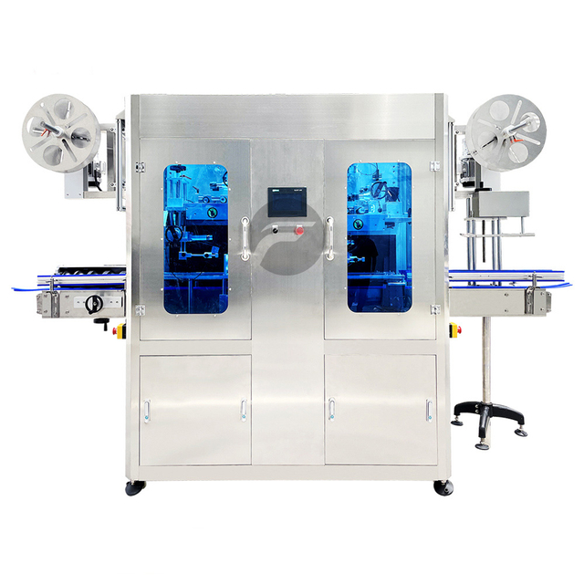 automatic double head sleeve labeling machine
