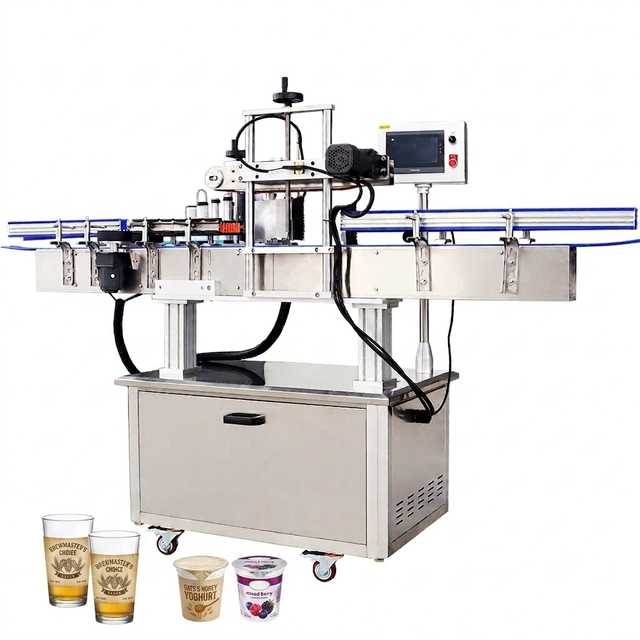 Automatic Self Adhesive Cup Labeling Machine for Glass and Plastic Cups